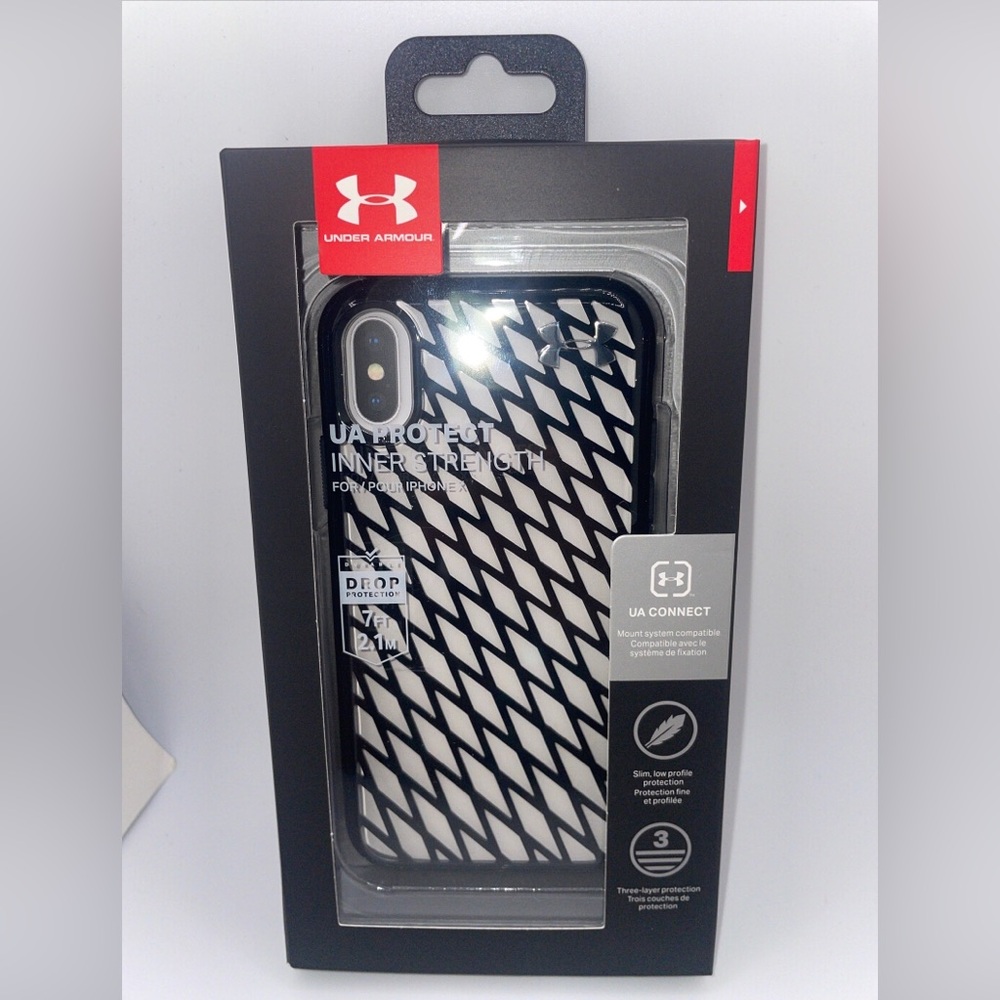 Under Armour UA Protect  Inner Strength Case for iPhone X Black And Clear